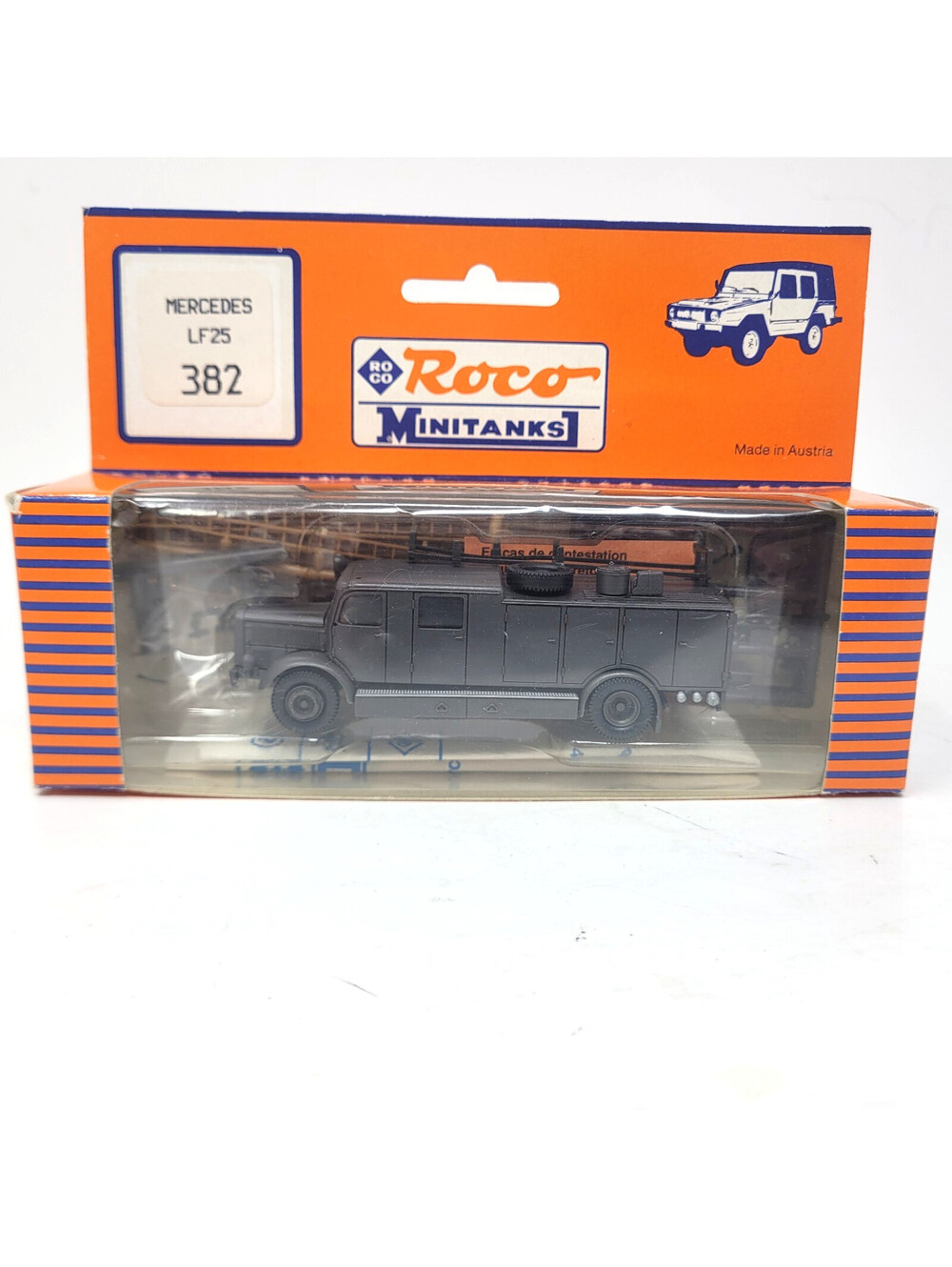 Roco Minitanks 382 Mercedes LF25 L4500 Fire Truck HO 1:87 WWII German Gray Model